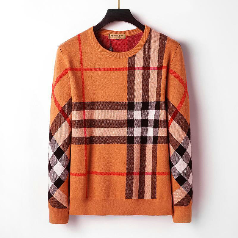 burberry pulls et sweat-shirts pour homme orange left grid